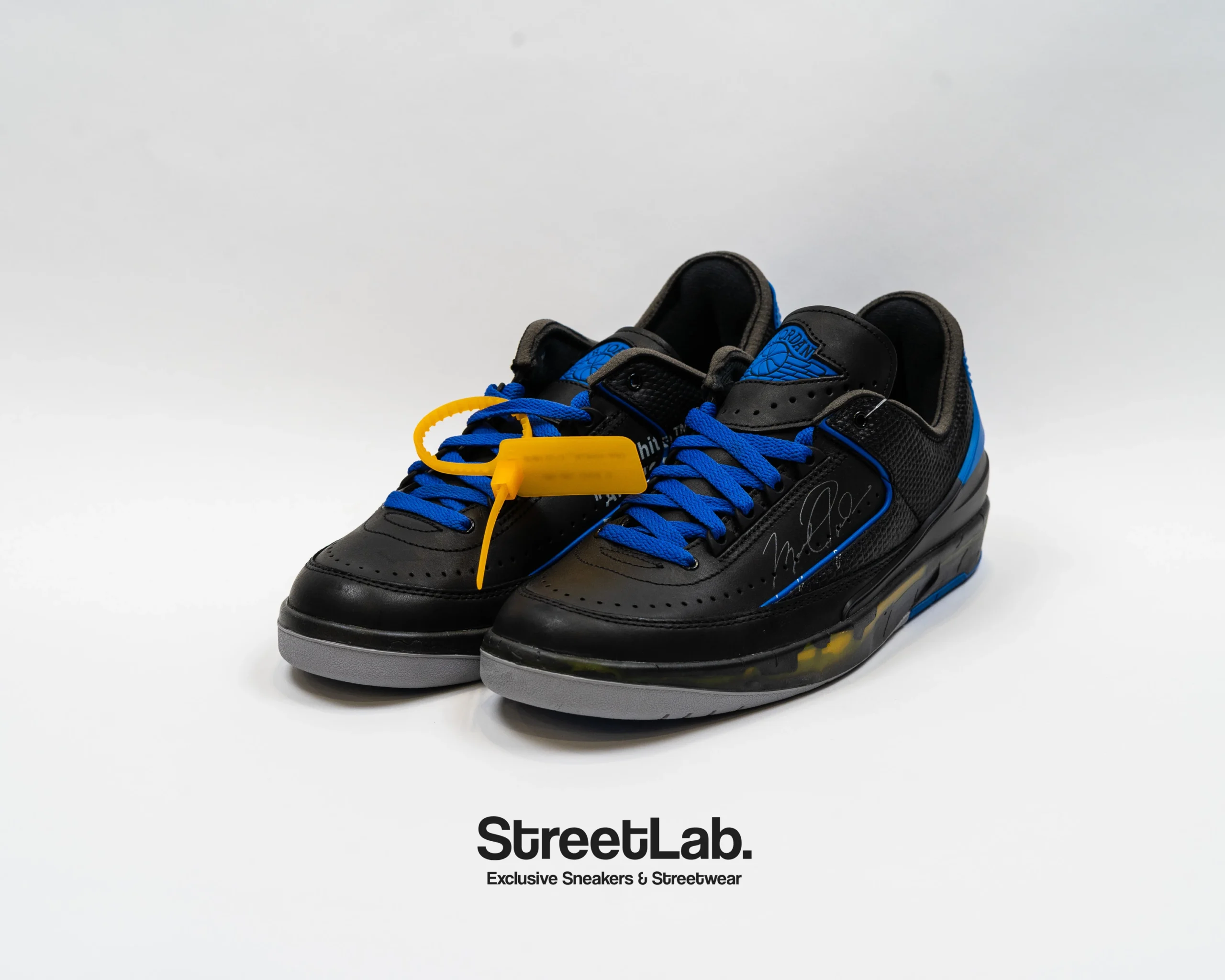 Air Jordan 2 Low SP Off-White Black Blue - StreetLab®